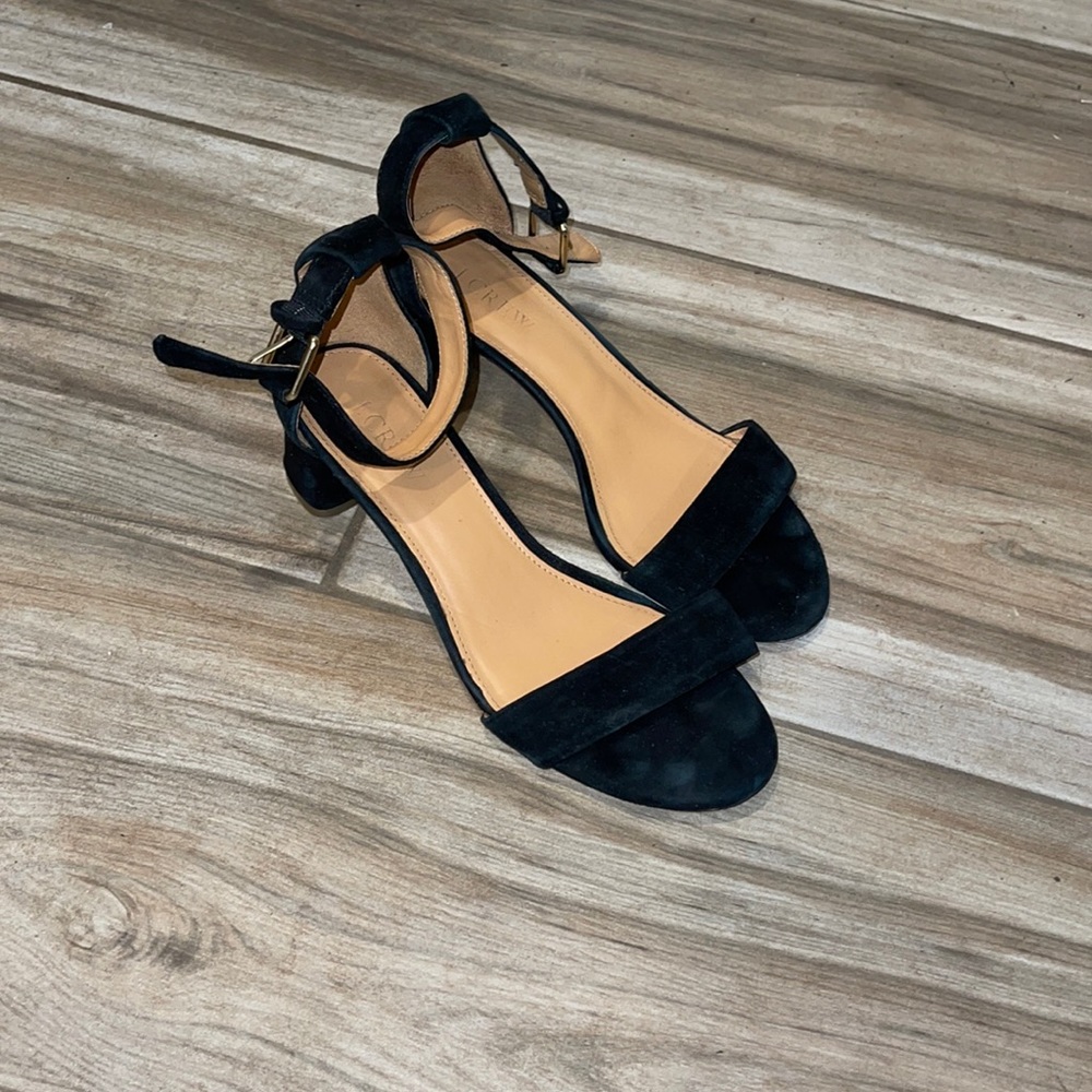Low Block Heel Open Toe Shoes